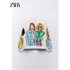 ZARA 자라 걸 프린트 맨투맨