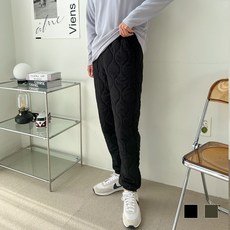 패딩바지 남자 퀼팅 코타 조거 여성 여자 바지 팬츠 하의 데일리 코디