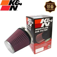 K&N RC-9610 튜닝 흡기 반영구적 인테이크 유니버셜 에어필터 83mm 83파이, 1개