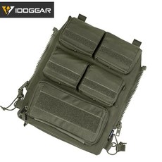 IDOGEAR-전술 파우치 백 플레이트 캐리어용 집업 패널 모듈러 백팩 AVS JPC2.0 CPC Vest 3573 용 맥 포함, [04] Ranger Green