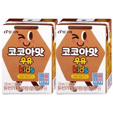 빙그레 코코아맛우유 kids 120ml, 코코아맛, 48개