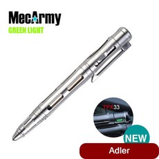 MecArmy 그린 트리튬라이트 텍티컬 펜 TPX33 반지 후레쉬 손전등