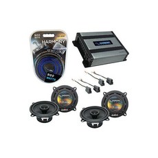 Harmony 오디오 Fits Hyundai Accent 1995-1999 스피커 교체 (2) R5 & HA-A400.4 Amp 카오디오 블루투스 서브우퍼 2564882 31461, Harmony 오디오 Fits Hyundai Accen
