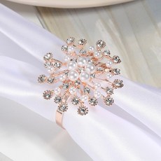 테이블 냅킨링 크리스마스 홈파티 테이블 장식 4PCS 세트, 4개, 보석눈송이