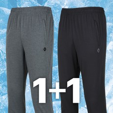 이지바이 1+1 남성 얇은 냉감바지 트레이닝복 스판 밴딩 츄리닝 팬츠 운동복 날라차기