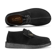 클락스 CLARKS 26155486 Desert Trek Black Suede 남성 로퍼 구두 신발