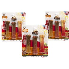 9 카운트 크레이지 팬케이크 로스트 비프 클럽 및 고기 라자냐 맛 쫄깃한 뼈-(3 세트 각 3 뼈), 본상품, 본상품