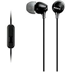 SONY 소니 이어폰 MDR-EX15AP : 커널형 리모컨 마이크 포함 블랙 MDR-EX15APB