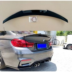 ABS 광택 블랙 후면 트렁크 스포일러 BMW F82 M4 2014- 2019 후면 윙 스포일러 부팅 뚜껑, 03 True carbon fiber