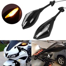 혼다 호환호환호환 CBR 600 900 1000 RR CBR300R CBR500R CBR250R 한 쌍의 백미러 LED 방향 지시등