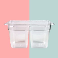PC 바트 밧드 피시 더블 받드 칸막이 투명 푸드박스 보관 진열용기 6-1/4, PC 더블밧드, 1개