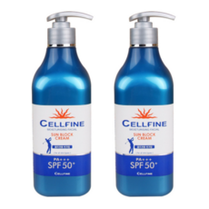 셀파인 선크림 SPF50+ PA+++, 2개, 500ml, 500ml