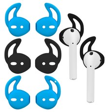 Unbranded 애플 에어팟 이어팟 화이트용 이어훅 커버 실리콘 이어팁 3쌍 Air