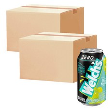 웰치스 제로 샤인머스캣 355ml X 48캔 뚱캔 2박스, 48개