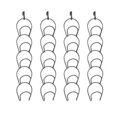 엘리포인트 공간활용 도어훅 5단 모자걸이, 4개, 시크블랙