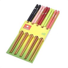 고급 원목 대나무 금강 초롱 젓가락 5p 세트, 본상품, 본상품, 본상품