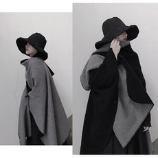MYKOMI 여성 숄 망토 스카프 가을 겨울 캐주얼 페이션 가디건 숄