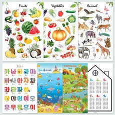 방수 아기유아학습벽보 숫자 알파벳 한글포스터 14종, 선택옵션
