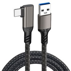 USB 32 세대 케이블 엘보 오큘러스 퀘스트 VR 링크 A 타입에서 C 고속 충전 카메라 라인 10GBPS 5M, 01 2M