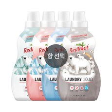 레드루트 유아 아기 세탁세제 1L 4개 향, 무향2개+머스크플로랄2개