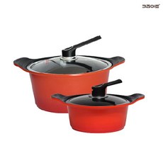 키친아트 S100G 세라믹코팅 통주물 냄비세트 2종H (양수20+곰솥28), 단품, 1개