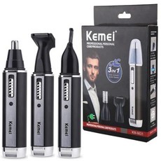 Kemei rechargeable all in one hair trimmer for menwomen electric shaver beard trimmer face nose ear, 1개, 3) 6631
