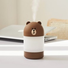 에어워셔 Line Friends브라운베어 샐리 가습기 무드등 사무 가정용, T01-브라운베어