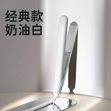 히피펌 물결 뿌리 아이롱 고데기 왼쪽컬러펌프 롤 스트레이트 겸용 기숙사 소형 으로 미니 휴대용 펌, 03 크림 화이트【클래식】