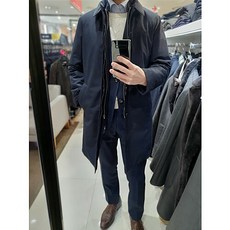 [킨록앤더슨] 역시즌 킨록앤더슨 다크 네이비 기본에리 맥코트 구스(82)다운 패딩 코트(IOKYR450S117)