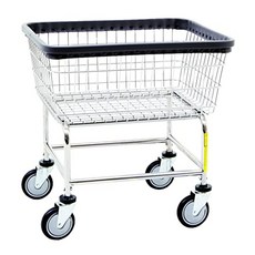 RB Wire 100D 좁은 와이어 세탁 카트 2 부셸 크롬 도금, 본상품