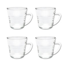 글라스락 내열강화유리 믹스커피컵 220ml, 4개