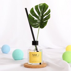 나크제이 디퓨저 선물 200ml+몬스테라 조화 장식 스틱, 17_파인(소나무)+몬스테라 조화