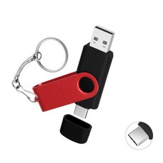 OTG USB 플래시 드라이브 2 in 1 USB2.0 & Type-C 펜 256GB 128GB 64GB 32GB 고속 Pendrives 디스크 사진, 06 Red type-c 2.0_05 64GB, 1개