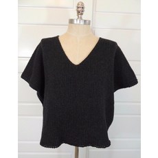 212058 0495 랄프로렌 데님 블랙 라벨 Merino 울 스웨터 풀오버 케이프 Poncho L