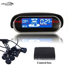 bmw 호환용 스코다용 LCD 디스플레이 모니터 자동차 주차 센서 8 비바람에 견디는 후방 전방 보기 후진 백업 레이더 키트 시스템, Black