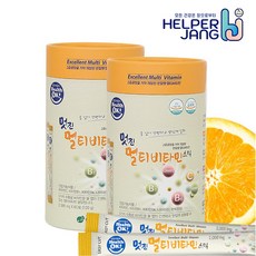 헬퍼장 멀티비타민 스틱 면역력 영양제 분말형, 120g, 2통
