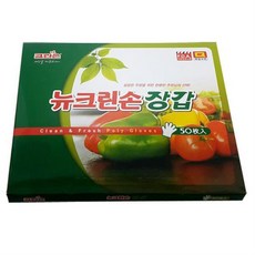 일회용비닐장갑 뉴크린손-위생장갑 (1박스 50개가격) 위생장갑 일회용장갑 비닐장갑 크린장갑, 50개입, 1개