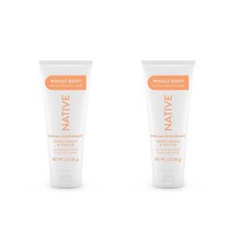 Native 네이티브 전신 데오드란트 크림 스위트 피치 앤 넥타 2팩, 85g, 2개