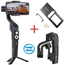 MOZA Mini-S 3 축 접이식 확장 가능한 스마트 폰 짐벌 C 형 원 버튼 준 시간 경과 객체 추적 Gopro 용, 단일상품