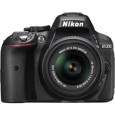 니콘 D5300 24.2MP CMOS 디지털 SLR 카메라 1855mm f3.55.6G ED VR 오토포커스SDX NIKKOR 줌 렌즈 블랙 갱신 - 니콘5300