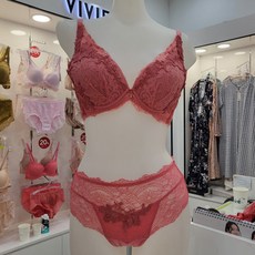비비안 케미컬자수브라 자가드레이스 T팬티세트BR948A_BP948AT