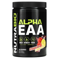 NutraBio 알파 EAA 스트로베리 레몬 밤 458g 1lb, 1개