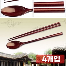 제사 지낼때 사용하는 수저세트 4인 숟가락 젓가락, 4개