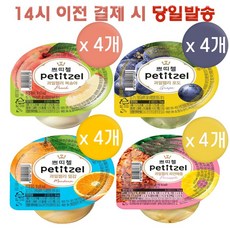 CJ 쁘띠첼 과일젤리 밀감4+복숭아4+포도4+파인애플4, 16개입, 90g