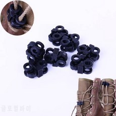 100 PC 4mm 스포츠 신발 끈 구두 레이스 스토퍼 밧줄 클램프 버클 파라 코드