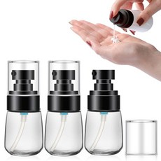 3pcs Travel Bottle for Lotion Segbeauty 30ml/1oz Refillable Clear Bottles Dispe