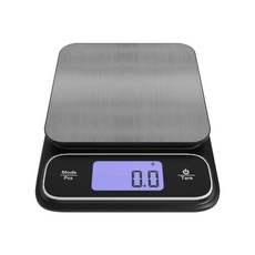 미니 식품 저울 전기 요리 저울 방수 디지털 저울 USB 충전식 LCD 디스플레이 스테인리스 스틸 저울, BK, S, 1개