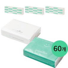 퓨어피스 먼지없는 여행용티슈 100매입 60개