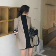 포린박스 루즈핏 간절기 여성 블레이저 봄자켓 SH