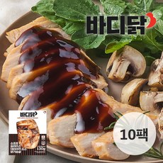 [바디닭] 소프트 슬라이스 데리야끼 소스 닭가슴살 10팩, 10개, 130g